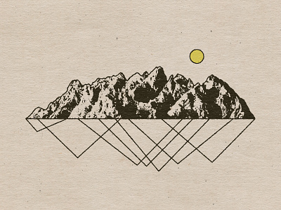 Wander | Wonder design digital art geometric shapes graphic design illustration mountains