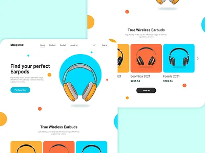 Ecommerce shop landing 3d adobexd branding design earphone ecommerce shop event gadgets headphones landing landingpage logo procreate shopping typography uiux vector web app