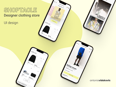 Shoptacle - Designer Clothing Store Landing Page 2022 clean design fashion figma luxury minimal modern ui ux website