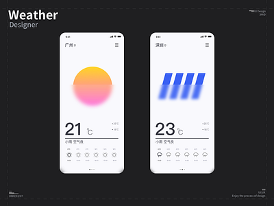 weather ui art icon typography ui weather 玻璃