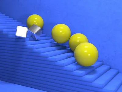 Yellow balls ball sphere stair yellow