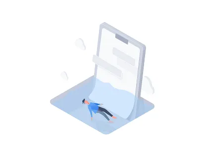 Sorrow flows upstream into a river illustration