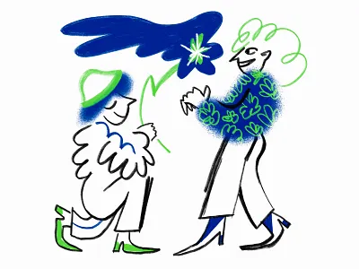 A flower for you applepencil character characterdesign design fashion flower gift hills illustration jumper love present procreate