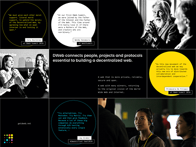 DWeb branding case study is coming community culture brand decentralization dynamic identity key visual modular modular design movement brand