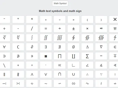 Math symbols cool symbol cool symbols copy and paste symbols symbols textsymbols