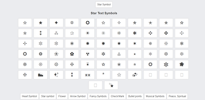 Star symbol cool symbol cool symbols copy and paste symbols star emoji star text symbols textsymbols