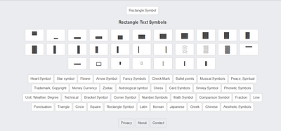 Rectangle symbol cool symbol cool symbols copy and paste symbols symbols textsymbols
