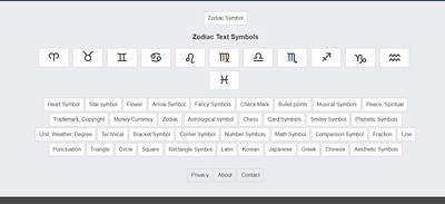 Zodiac symbol cool symbol cool symbols copy and paste symbols symbols textsymbols zodiac