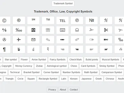 Trademark symbol cool symbol cool symbols copy and paste symbols copyright symbols textsymbols