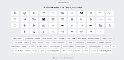 Trademark symbol cool symbol cool symbols copy and paste symbols copyright symbols textsymbols