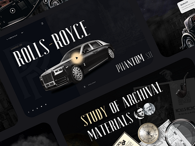 Transformator Rolls-Royce Concept agency car concept dark design fashion home interface landing page one page popular production retro typography ui uiux ux visual design website concept website design
