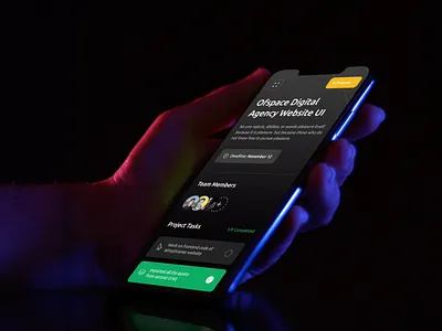 Project MGMT App - Dark Mode app interface mobile mockup saas software ui ui design ux