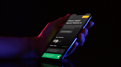 Project MGMT App - Dark Mode app interface mobile mockup saas software ui ui design ux