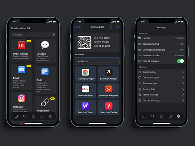 QR ios app design update app design application design figma ios ios app mobile qr ui uiux update