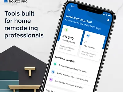 Houzz Pro Mobile App mobile app mobile design ui ux