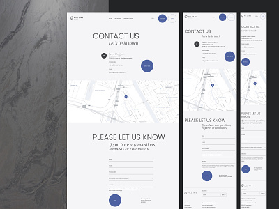 Hotel Redesign Concept — Contact Page adaptive contact contact form contact page grid layout minimal mobile typography uiux webdesign