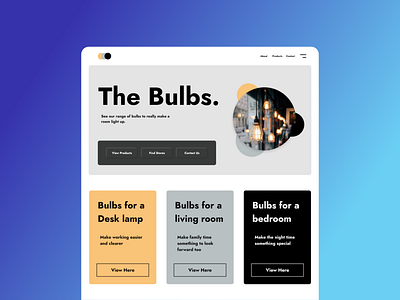 The Bulb Site flat minimal ui web website