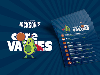 Avocado Snack Values Poster fruit graphic design poster print snack value