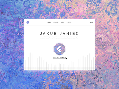 Jakub Janiec portfolio - home page clean design elegant modern portfolio soft ui ux web website white