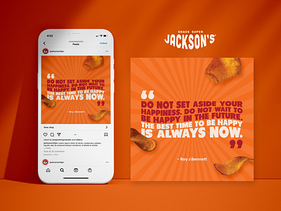 Sweet Potato Chips Social Media Design food graphic design instagram quote snack social media design