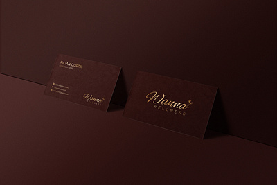 Wanna Wellness B Card adobe illustrator branding branding concept branding design business card business card design business card mockup design illustrator logo logo mark symbol premium business card design