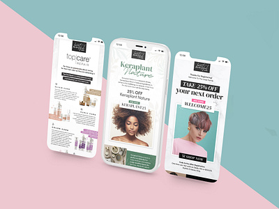 Newsletter Design for Hair Products design email graphic design hair mock up newsletter