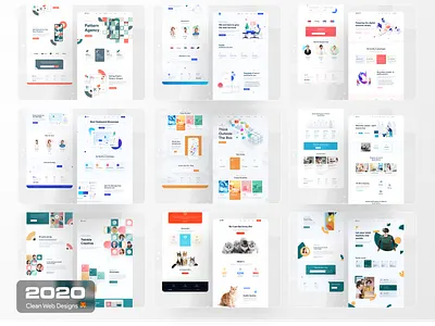 Web Designs 2020 🕸 2020 trends agency website clean design clean ui concept creative landing page design landing page ui landingpage minimal pattern popular redesign uidesign uiux web design webdesign website website concept website design