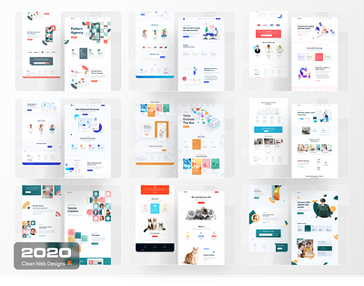 Web Designs 2020 🕸 2020 trends agency website clean design clean ui concept creative landing page design landing page ui landingpage minimal pattern popular redesign uidesign uiux web design webdesign website website concept website design