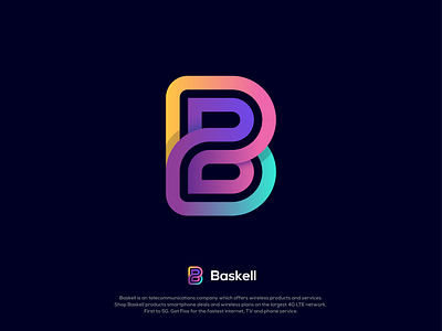 Baskell Logo Design ( B Modern Logotype ) app brand design brand identity branding colorful logo design flat logo graphic icon logo logo design logo designer logo inspiration logotype minimalist logo modern logo products tech logo technology wireless