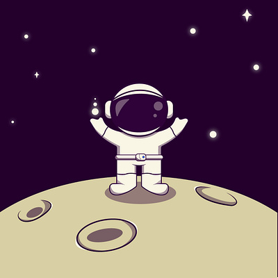 The Astro 👨‍🚀🚀 animation astronaut cartoon design galaxy icon illustrator moon