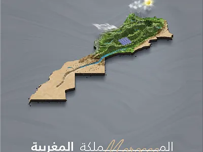 Morocco Map 3d design illustration map moroccan morocco vector