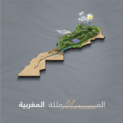 Morocco Map 3d design illustration map moroccan morocco vector