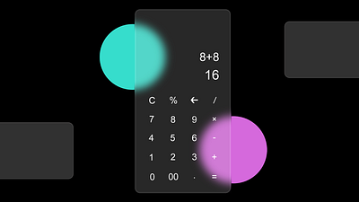 Glass morphism concept of calculator app 2021 app app design calculator design glass glass concept glassmorphism minimal mobile app design mobile design mobile ui trend trend2021 ui ux