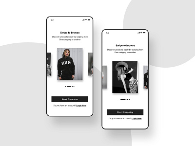 Onboarding for Ecommerce App branding design ecommerce app minimal onboarding ui shopping app slider design uiux design
