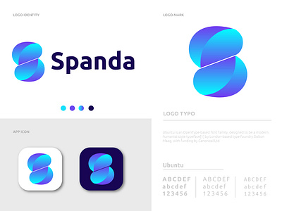 Spanda logo design 2d 3d abstract app logo brand brand identity branding colorful concept design gradient icon illustration logo logo trends 2021 logodesign logomark modern monogram spanda