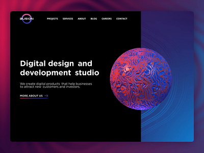 Creative Studio Website Design 3d animation branding design desktop development digital digital agency interface marketing minimal minimalism motion graphics studio ui ux website