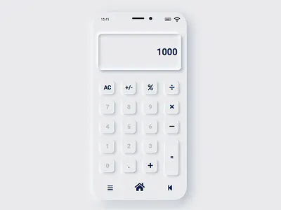 Calculator ui Design - Neumorphism effect calculator calculator ui design neomorphism neumorphism neumorphism ui web design web designer
