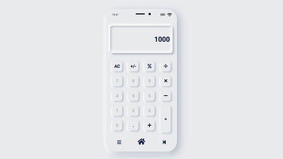 Calculator ui Design - Neumorphism effect calculator calculator ui design neomorphism neumorphism neumorphism ui web design web designer