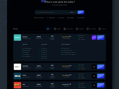 Cribs | Casino Web Landing Page black design casino casino online casumo dark dribbble gambling games jackpot landing page las vegas minimalistic play sweden ui uidesign uiux user interface design web web design