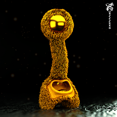 TINY FURRY GOLD 1 0 cinema 4d cinema4d design direccion de arte gold illustration ilustracion 3d ilustraciondigital maxom minimal octane render