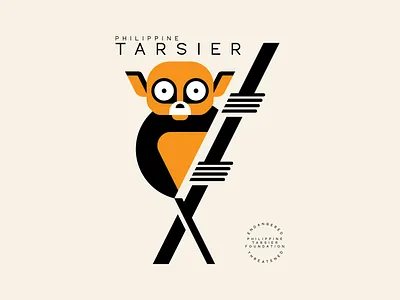 Philippine Tarsier animal clean geometric monkey philippine tarsier philippines primate tarsier vector