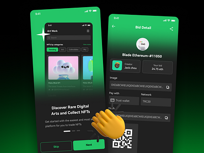 NFT trading platform for Hong Kong customers 3d app blockchain design nft trading platform ui ux