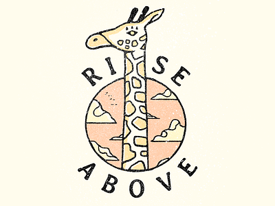 Rise Above animal giraffe giraffes hand drawn healthy illustration mental health mental wellness mentally healthy mindful mindfulness procreate rise rise above