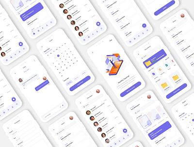Workspace App UI Concept app design branding design illustration mobile ui typography ui uidesign workspace