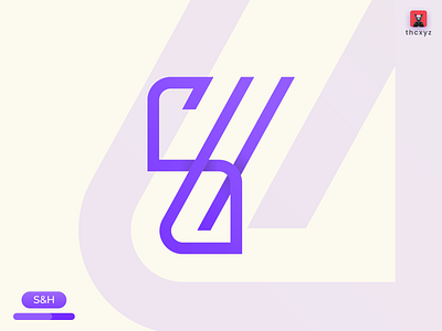 S&H Monogram Logo 2020 design financial gradient illustration logo logo design minimal monogram logo simple tranding