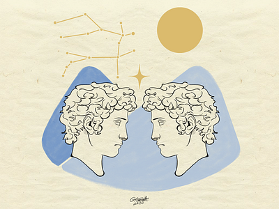 ✨♊ 𝙂𝙚𝙢𝙞𝙣𝙞 ♊✨ art design gemini graphic graphicdesign greece greek illustration mythology sign zodiac zodiac sign