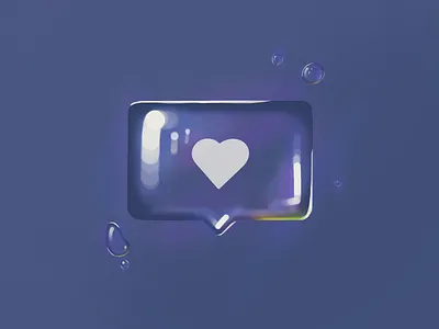Like Bubble bubble heart instagram like procreate soap