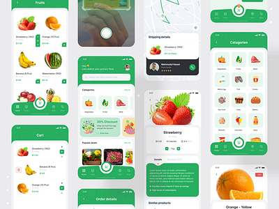 Gronik - Grocery Shop Mobile App app app design app designer devignedge ecommerce app grocery grocery app grocery list grocery online grocery store mobile mobile app mobile app design mobile application mobile design mobile ui online shop ui ui design uidesign