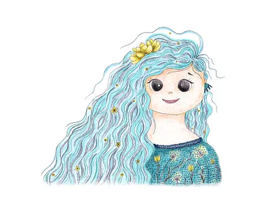 Сказочная фея art child childrens book childrens illustration cute design flat girl illustration сказка фантазия фея