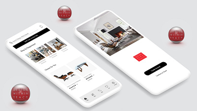 Design Within Reach App - 3D Clay Mockup 3d app app design augmentedreality ui uidesign uxdesign